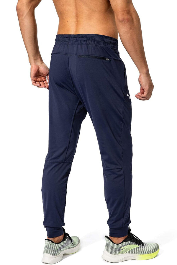 Elo Polo Athletica Men's Tapered Sweatpants With Zipper Pockets Navy