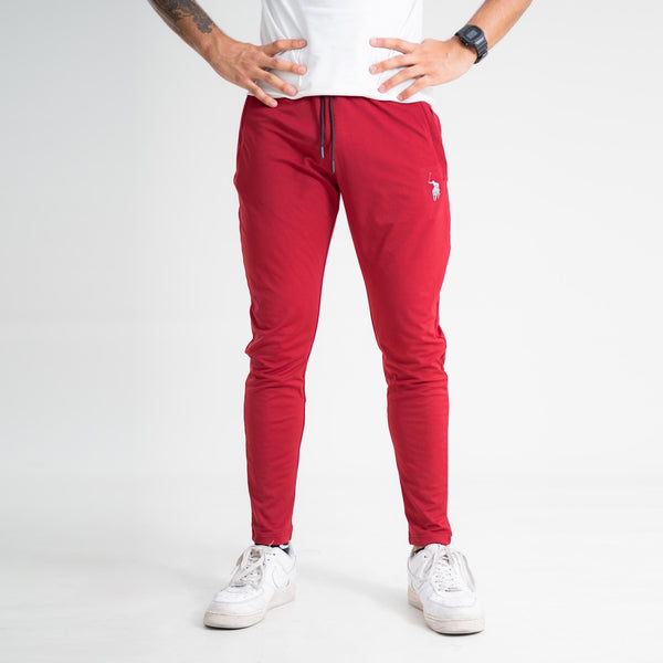Elo Polo Athletica Unisex Slim-Fit Gym AirFlex Activewear Joggers Maroon