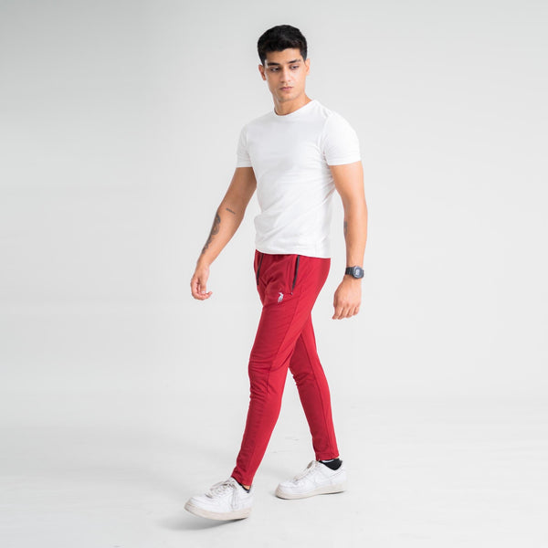 Elo Polo Athletica Unisex Slim-Fit Gym AirFlex Activewear Joggers Maroon