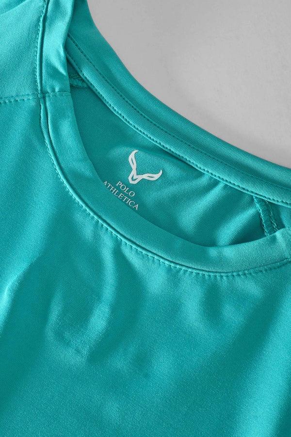 Elo Polo Athletica Women's Activewear Raglan Sleeve Tee Shirt Turquoise