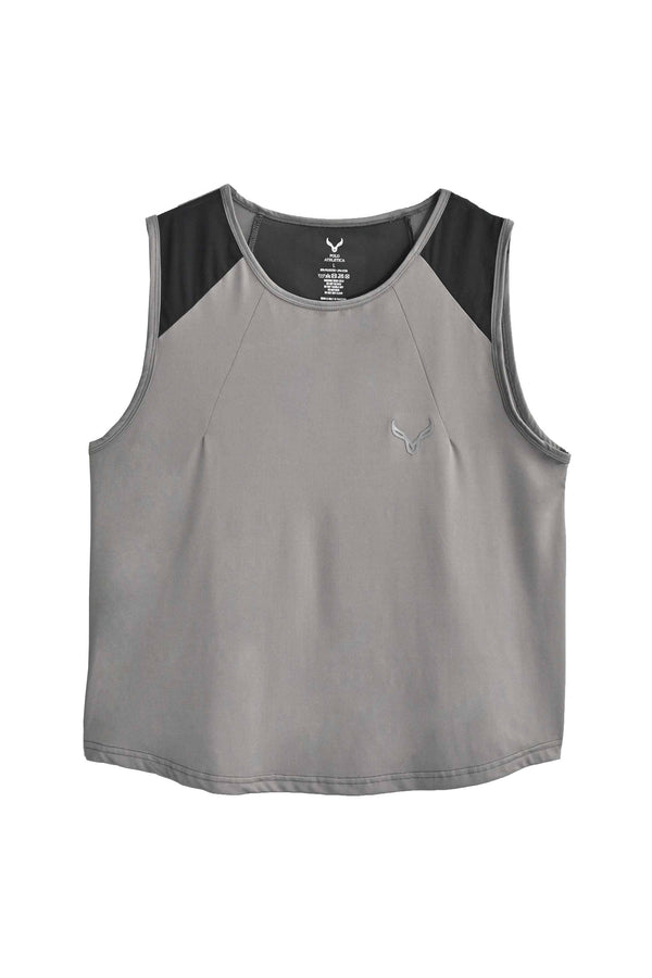Elo Polo Athletica Women's Contrast Panel Activewear Tank Top Graphite