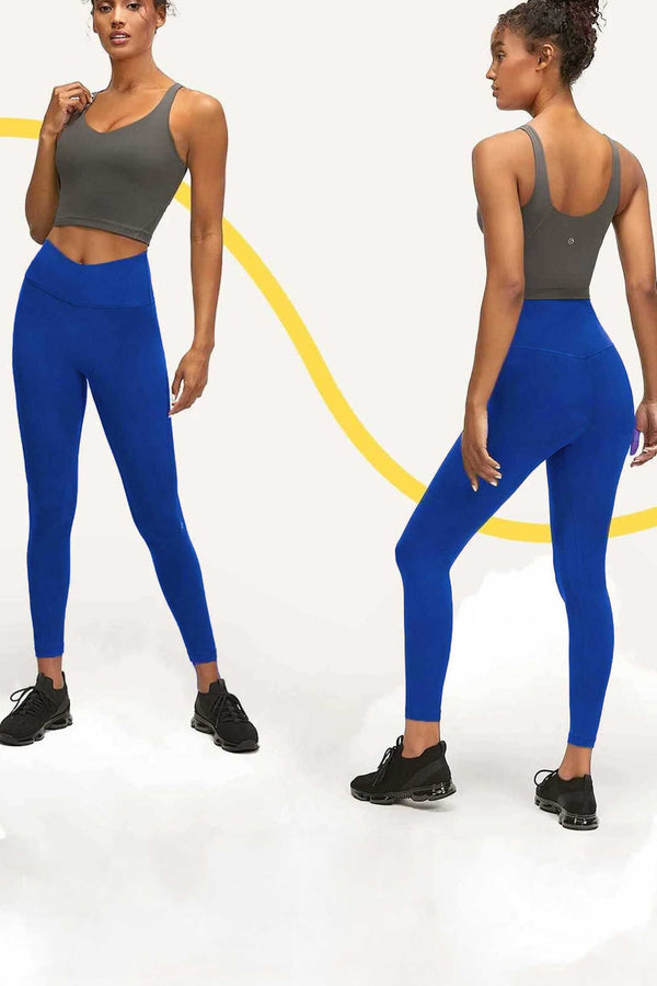 elo Polo Athletica Women's Core Activewear Seamless Leggings Blue