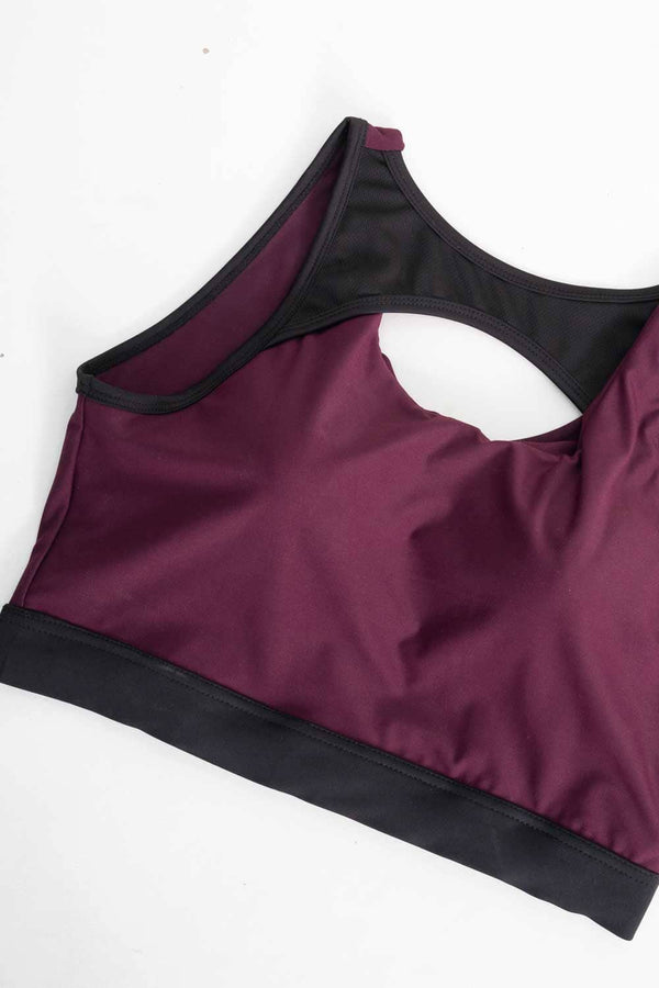 Elo Polo Athletica Women's Removable Padded Sports Bra Plum