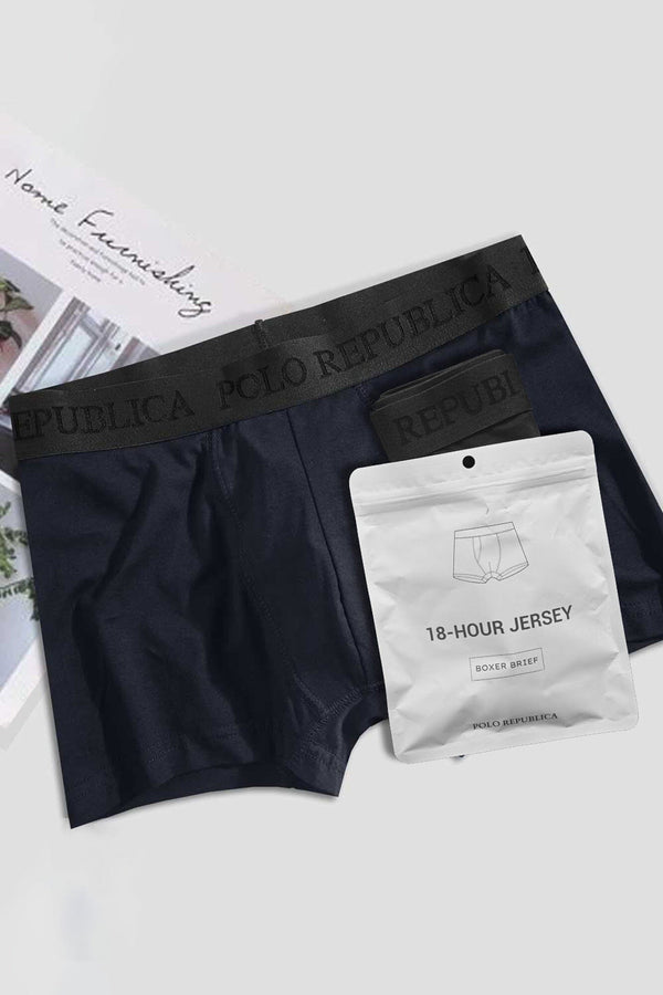 Elo Polo Republica AirFlex Men's Breathable & Supportive 18-Hour Performance Boxer Shorts Black