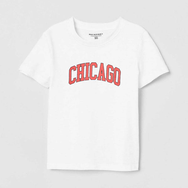 Elo Polo Republica Boy's Chicago Printed Tee Shirt White