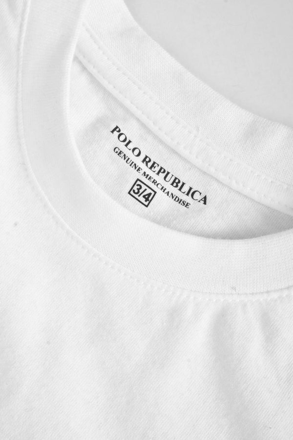 Elo Polo Republica Boy's Colorful Zebra Printed Tee Shirt White