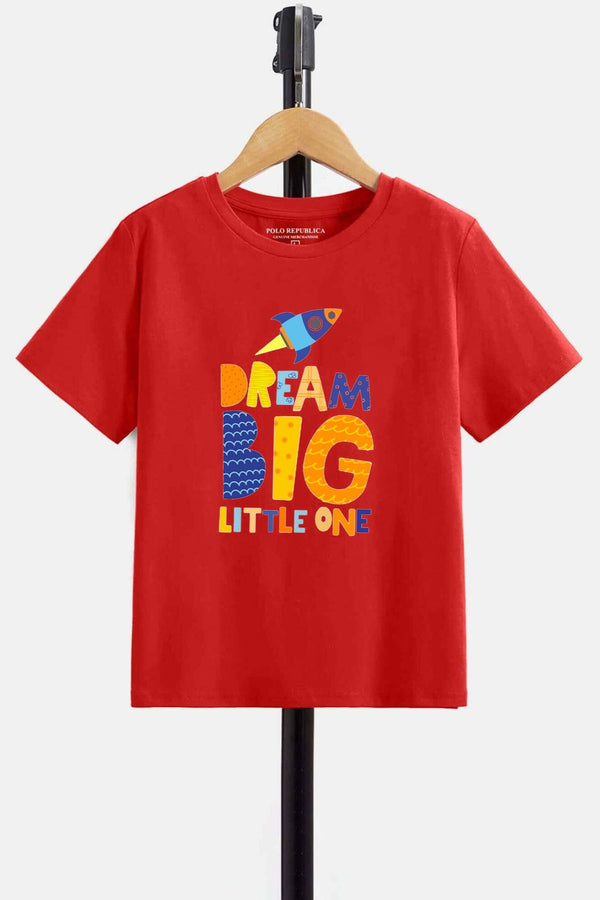 Elo Polo Republica Boy's Dream Big Printed Tee Shirt Red