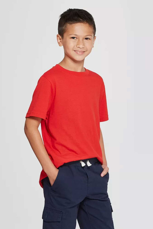elo Polo Republica Boy's Essentials Crew Neck Tee Shirt Red