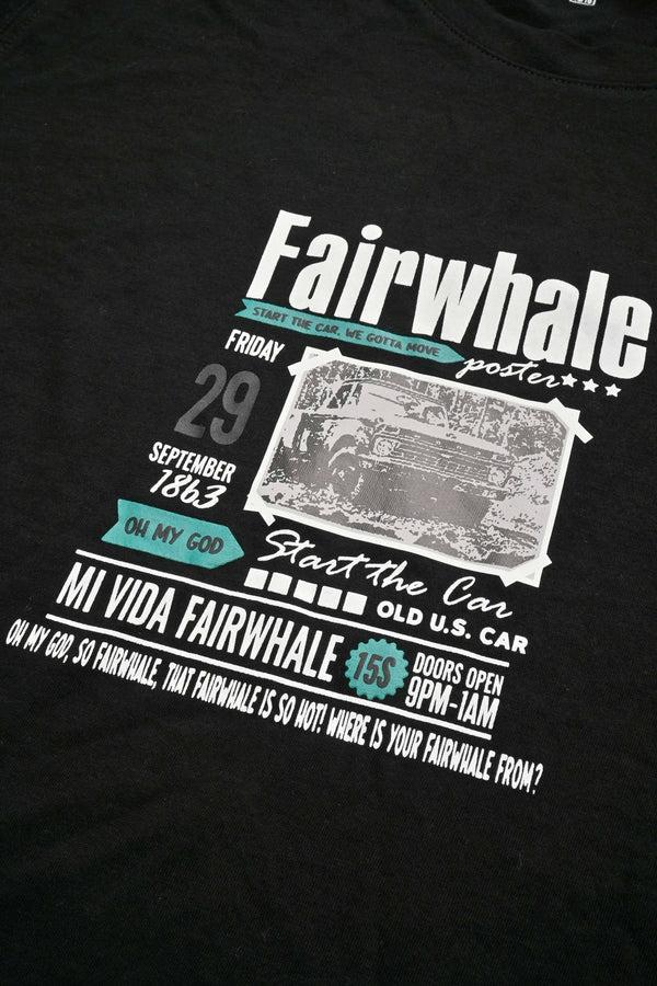 Elo Polo Republica Boy's Fair Whale Printed Tee Shirt Black