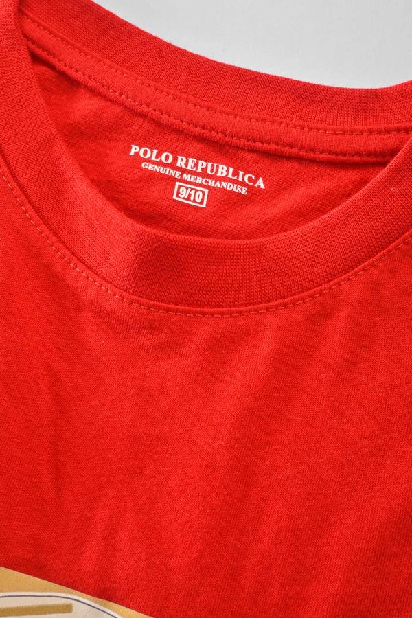 Elo Polo Republica Boy's Living A Dream Printed Tee Shirt Red