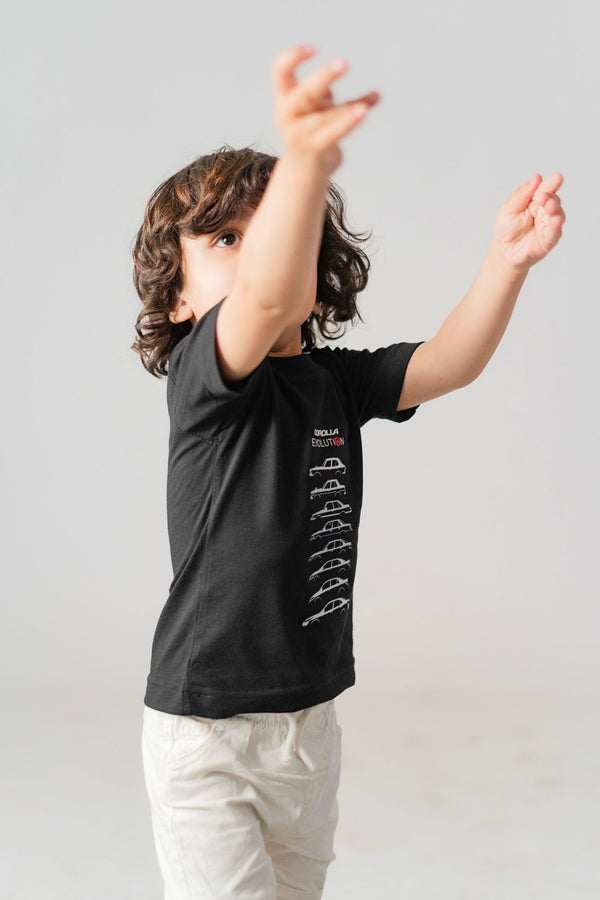Elo Polo Republica Boy's PakWheels Corolla Evolution Printed Tee Shirt Black