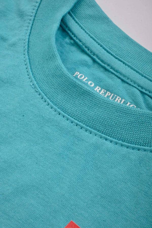 Elo Polo Republica Boy's PakWheels Ferrari Printed Tee Shirt Sky