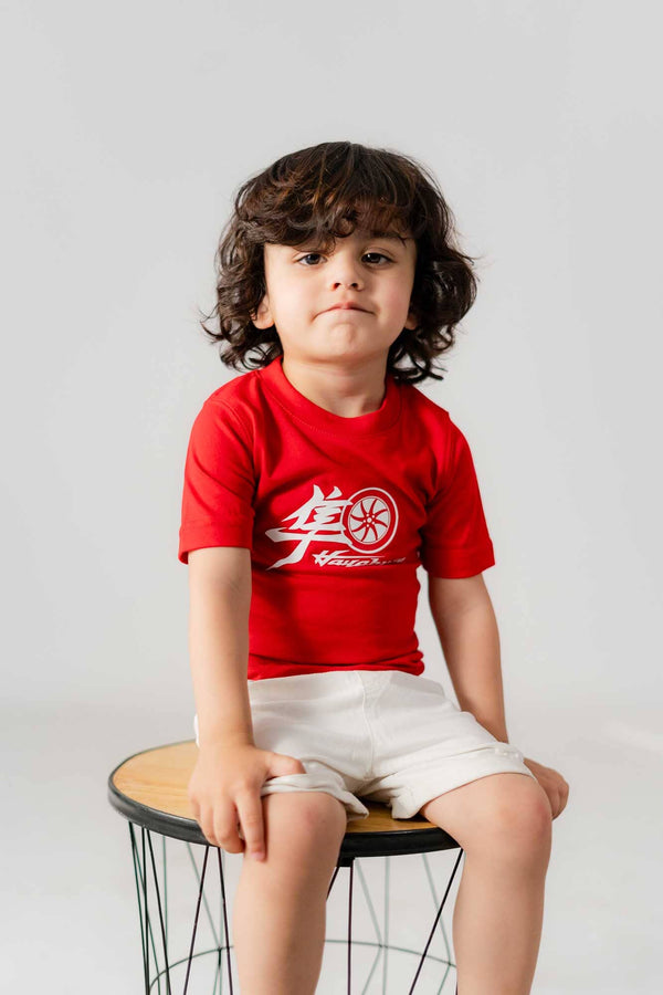 Elo Polo Republica Boy's PakWheels HAYABUSA Printed Tee Shirt Red