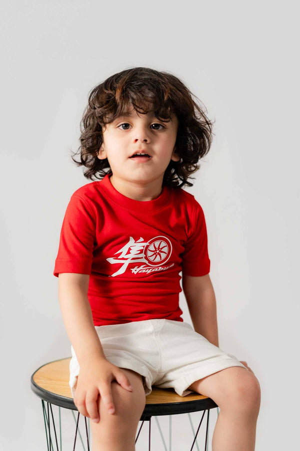 Elo Polo Republica Boy's PakWheels HAYABUSA Printed Tee Shirt Red
