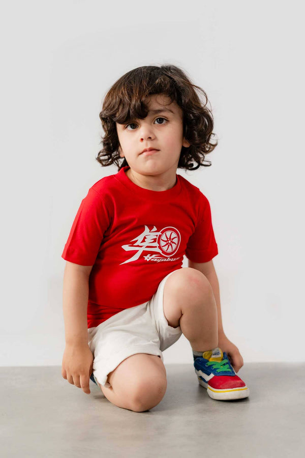 Elo Polo Republica Boy's PakWheels HAYABUSA Printed Tee Shirt Red