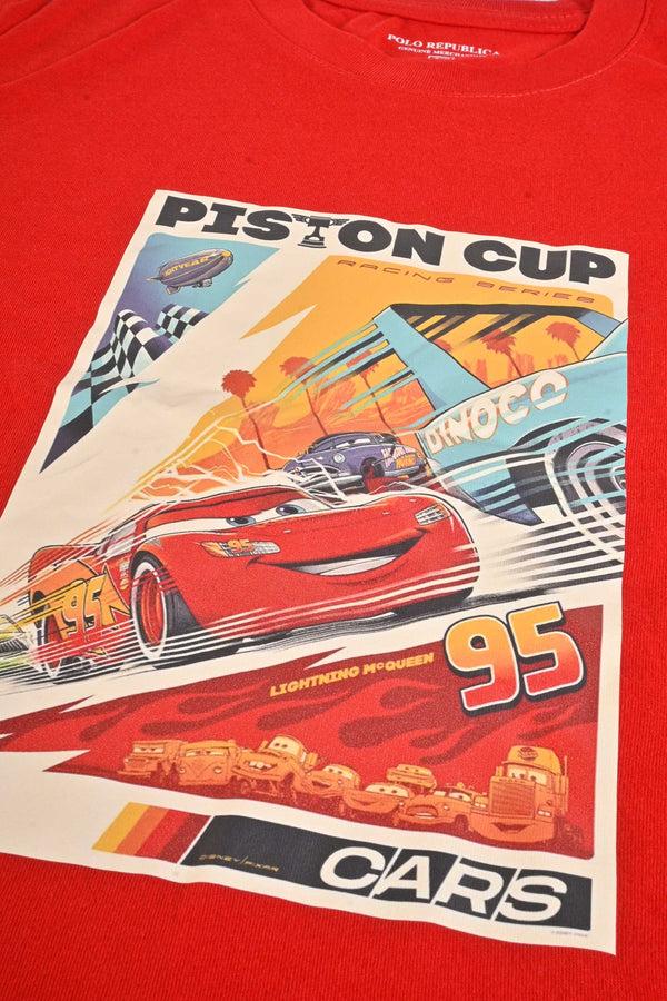 Elo Polo Republica Boy's Piston Cup Printed Tee Shirt Red