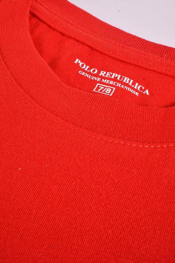 Elo Polo Republica Boy's Piston Cup Printed Tee Shirt Red
