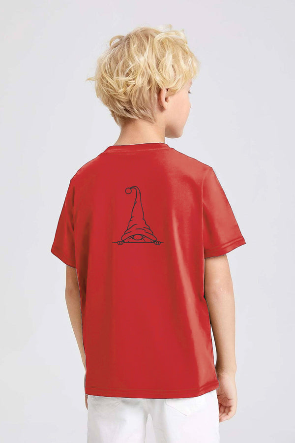 Elo Polo Republica Boy's Playing Dwarfs Printed Tee Shirt Red