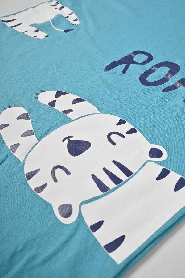 Elo Polo Republica Boy's Roar Printed Tee Shirt Sky