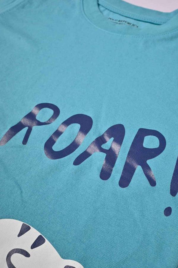 Elo Polo Republica Boy's Roar Printed Tee Shirt Sky