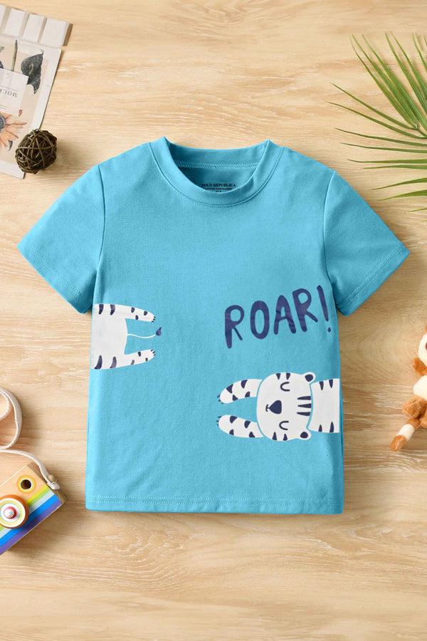 elo Polo Republica Boy's Roar Printed Tee Shirt Sky