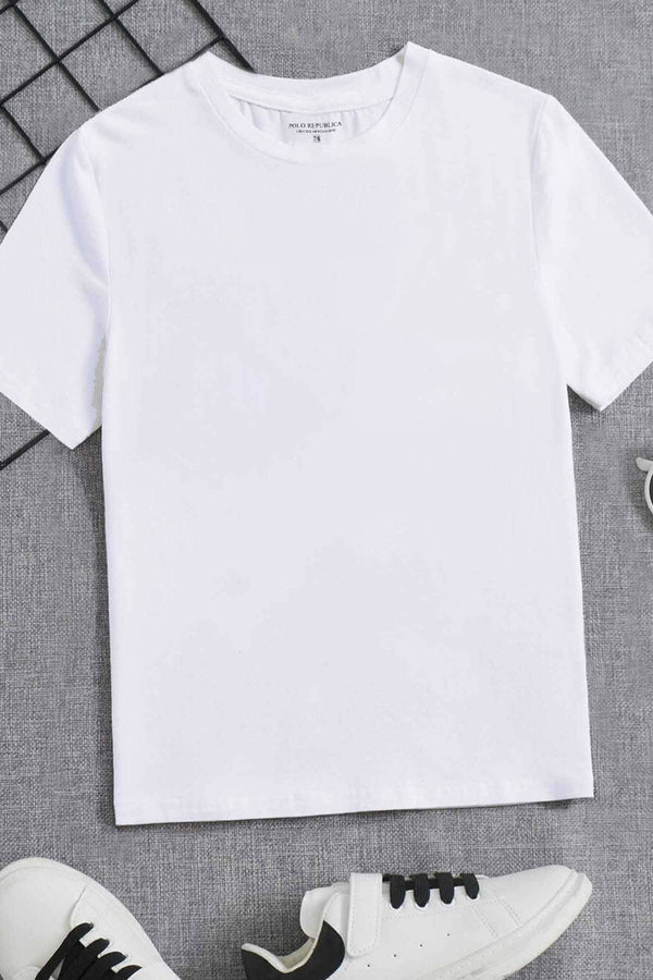Elo Polo Republica Boy's Say Cheese Cat Printed Tee Shirt White