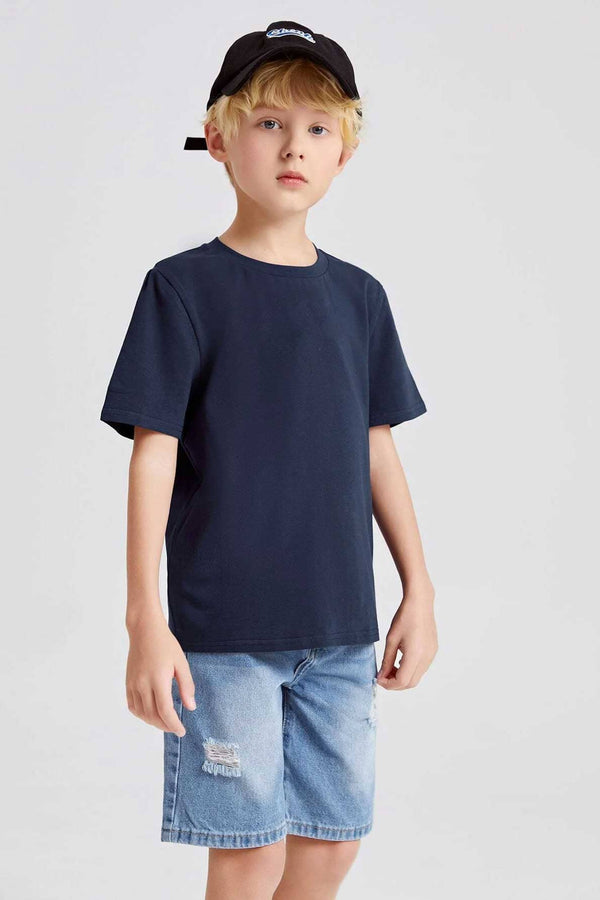 Elo Polo Republica Boy's Short Sleeve Tee Shirt Navy