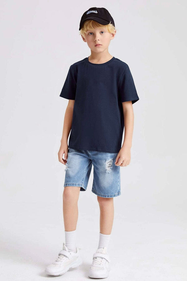 Elo Polo Republica Boy's Short Sleeve Tee Shirt Navy