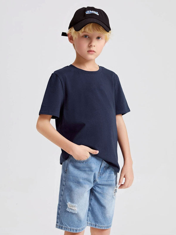 Elo Polo Republica Boy's Short Sleeve Tee Shirt Navy