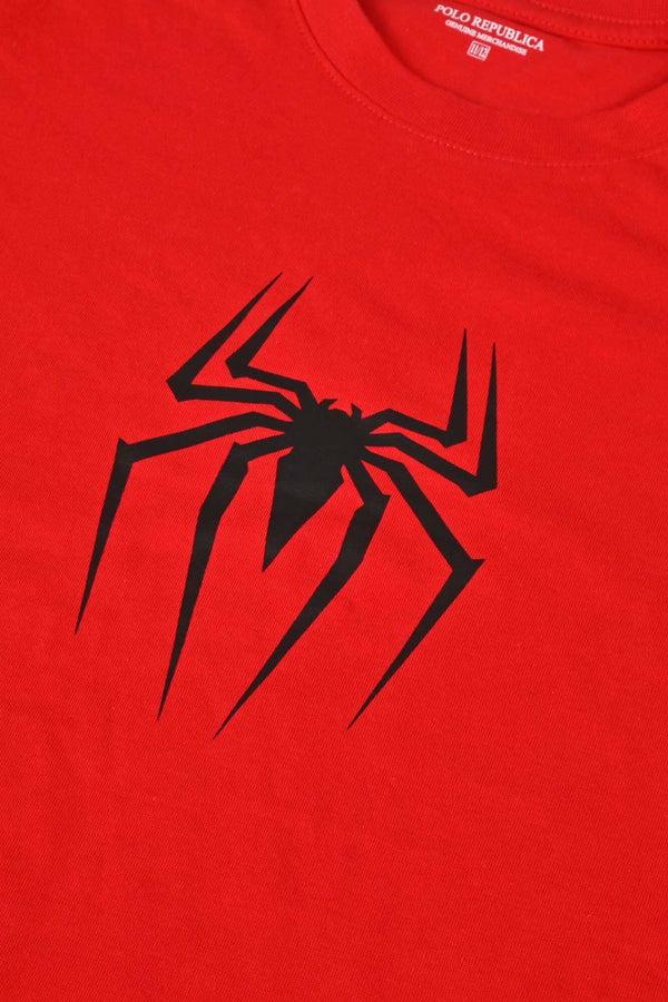 Elo Polo Republica Boy's Spider Printed Tee Shirt Red