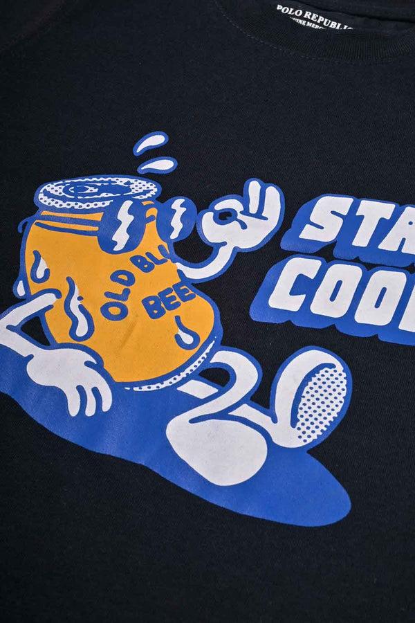 Elo Polo Republica Boy's Stay Cool Printed Tee Shirt Navy