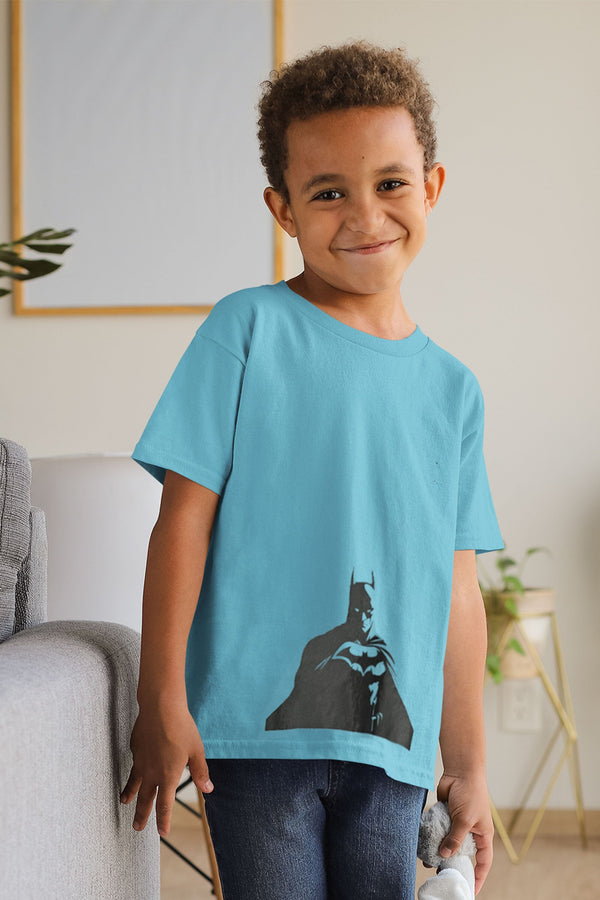 elo Polo Republica Boy's Superhero Logo Printed Tee Shirt Sky