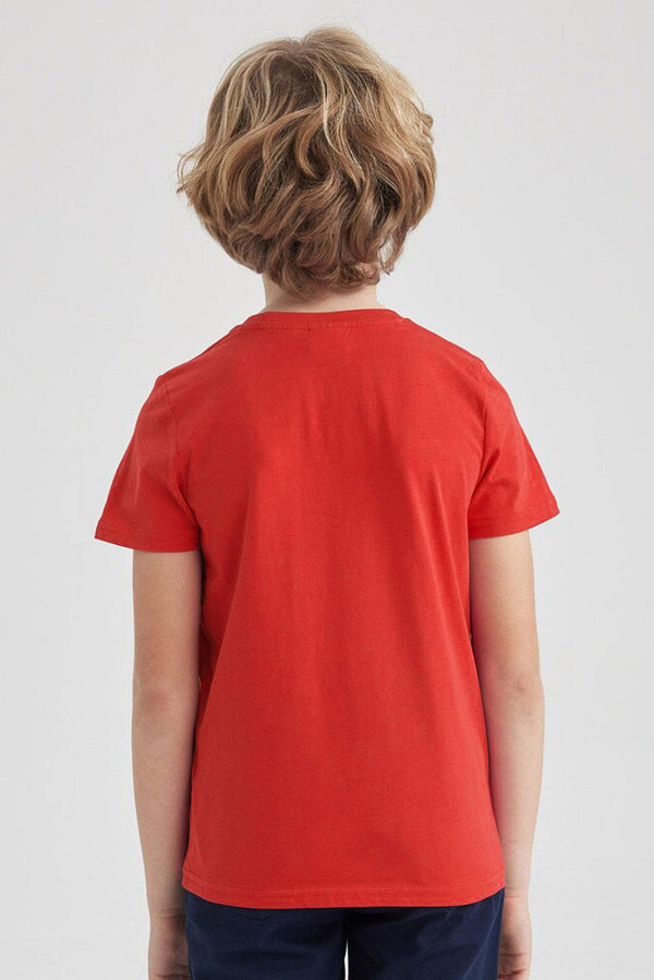 Elo Polo Republica Boy's Time To Travel Printed Tee Shirt Red