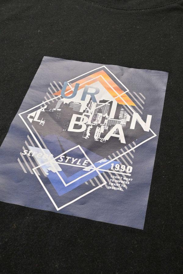 Elo Polo Republica Boy's Urban Street Printed Tee Shirt Black