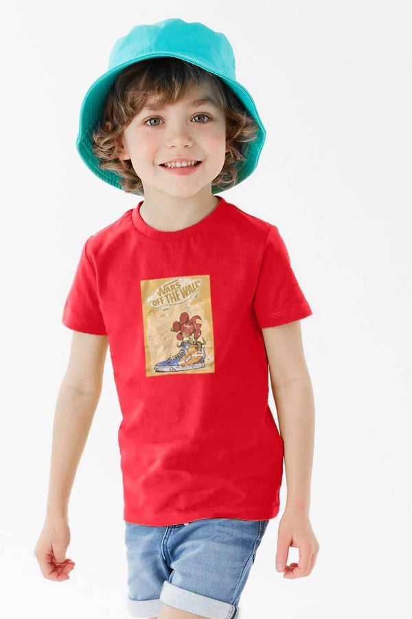 elo Polo Republica Boy's Wars Of The Walls Printed Tee Shirt Red
