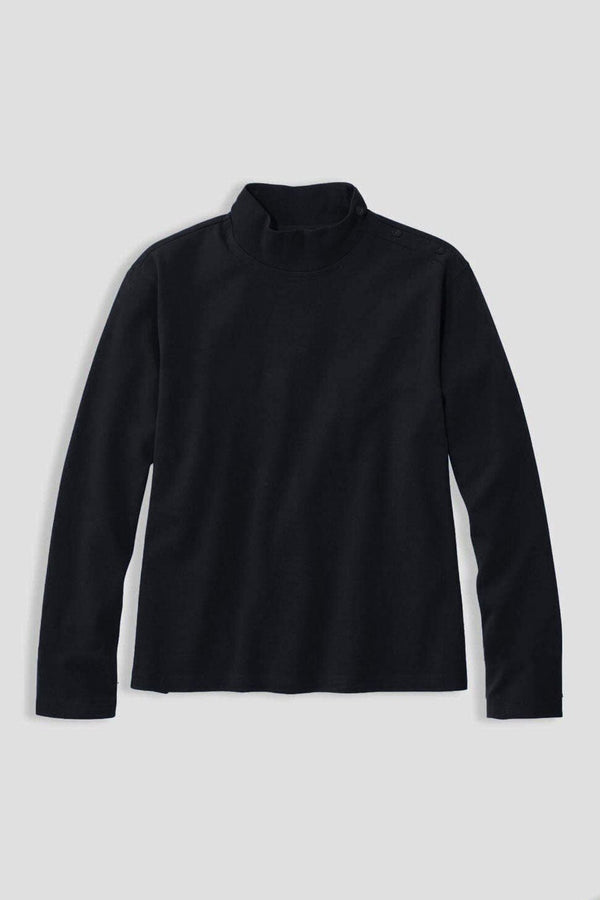 elo Polo Republica Cozy Elegance Turtle Neck Terry Shirt Navy