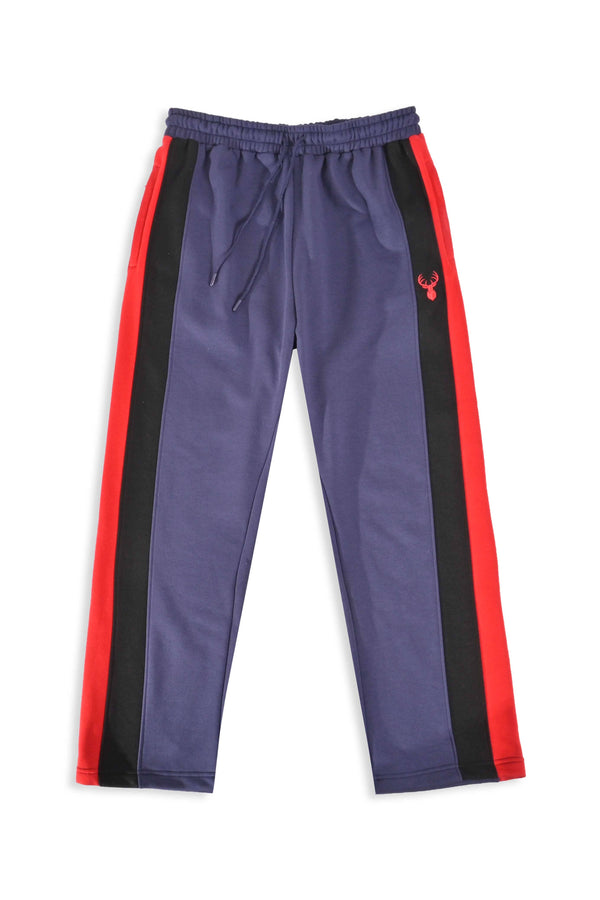 Elo Polo Republica Deer Embroidered Contrast Side Panel Fleece Trousers Bottle Green & Navy