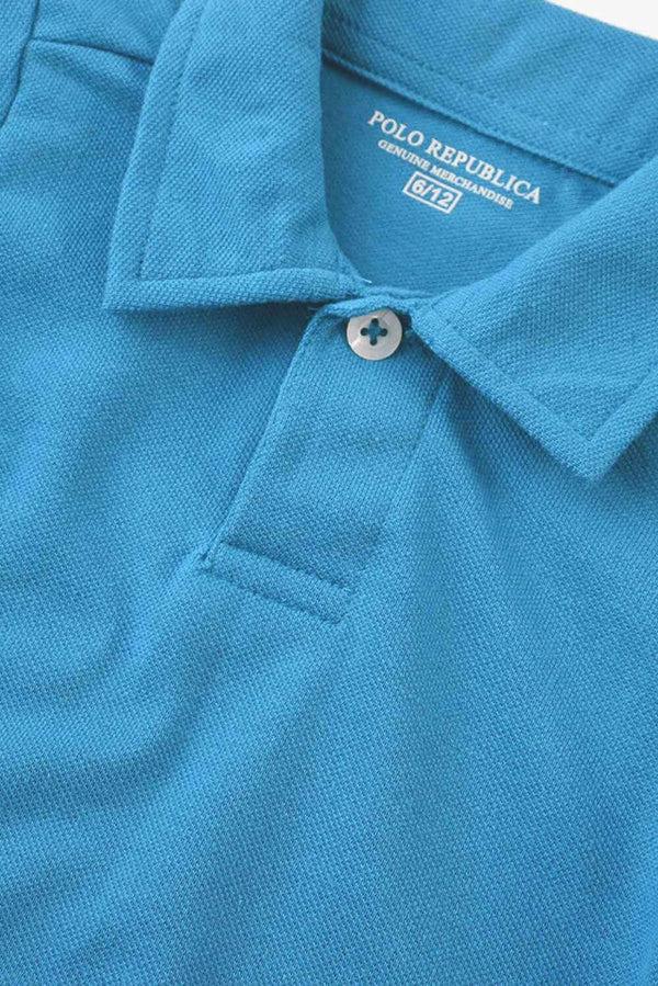 Elo Polo Republica Essentials Short Sleeve Pique Polo Baby Romper Maroon