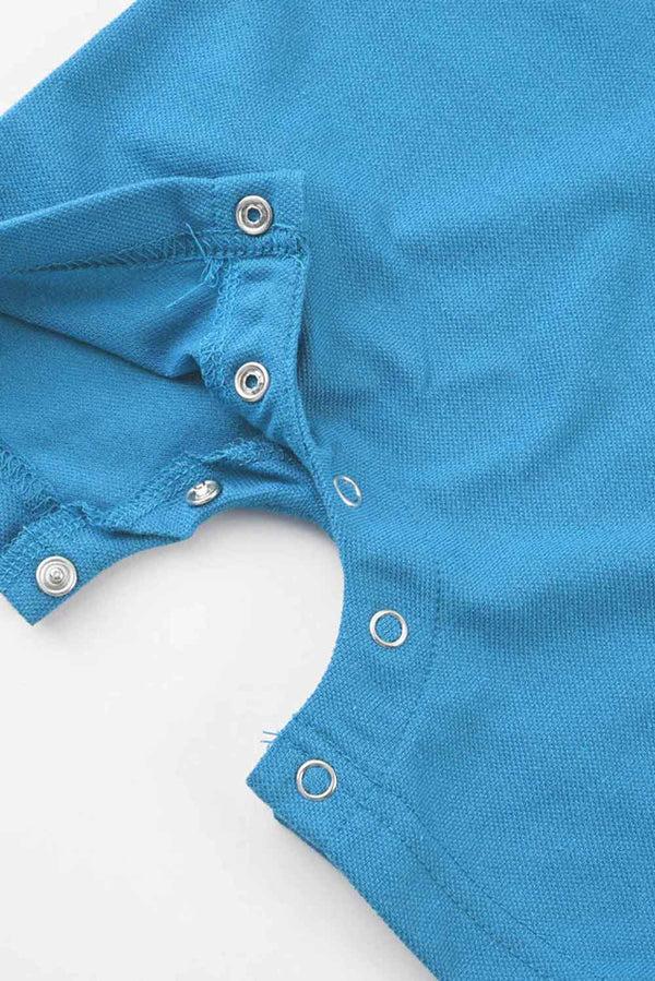 Elo Polo Republica Essentials Short Sleeve Pique Polo Baby Romper Maroon