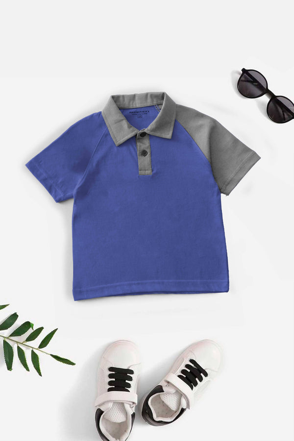 elo Polo Republica Kid's Color-Block Polo Shirt Royal