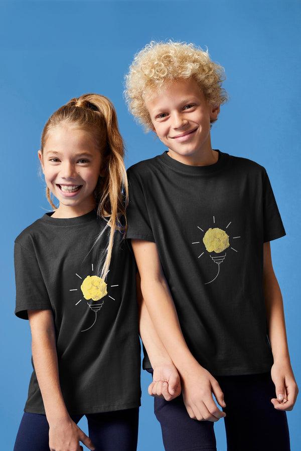elo Polo Republica Kid's Help You To Glow Printed Tee Shirt Black