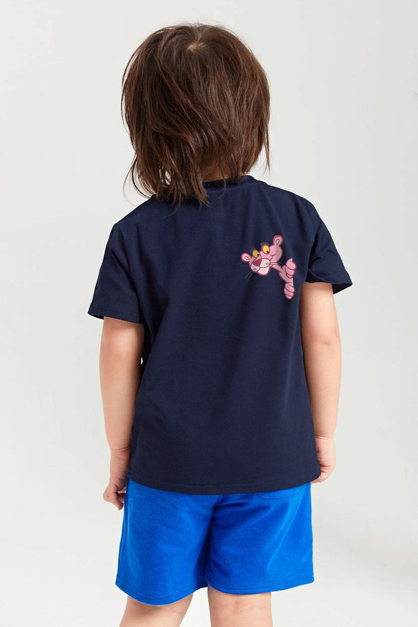 Elo Polo Republica Kid's Pink Panther Classic Tee Shirt Bottle Green