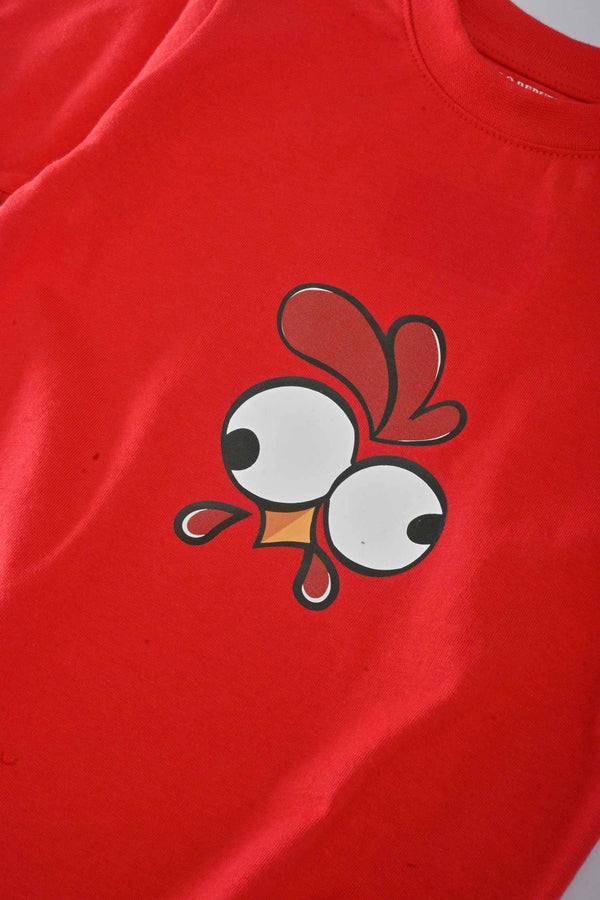 Elo Polo Republica Kid's Rooster Printed Knot Style Tee Shirt White