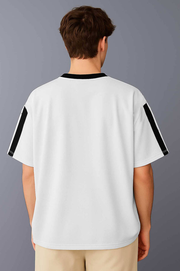 Elo Polo Republica Men's 25 Contrast Oversized Tee Shirt Graphite