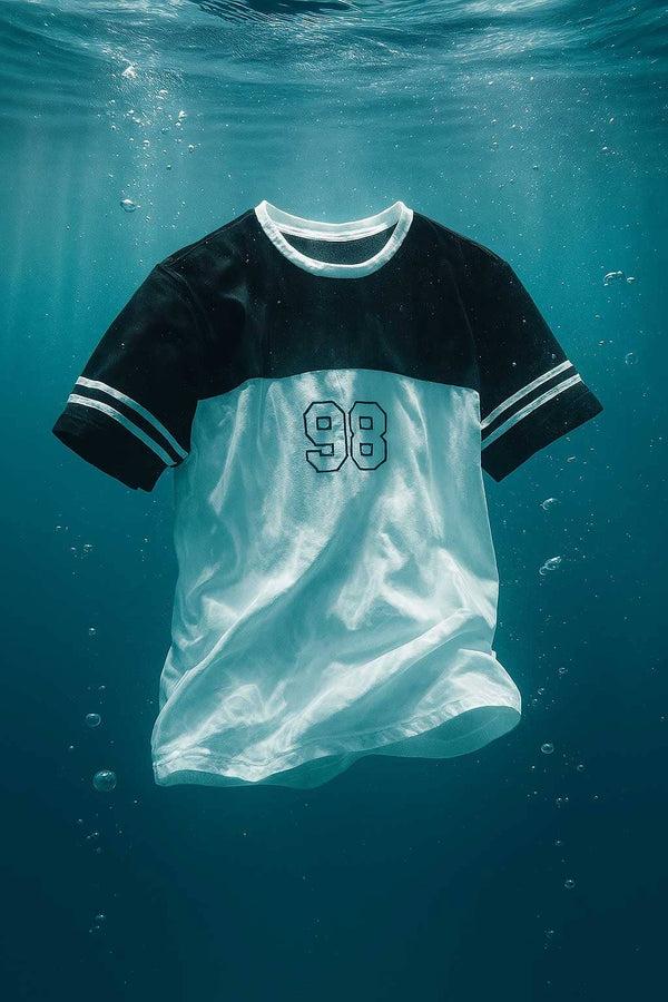 Elo Polo Republica Men's 98 Activewear Oversized Tee Shirt White & Black