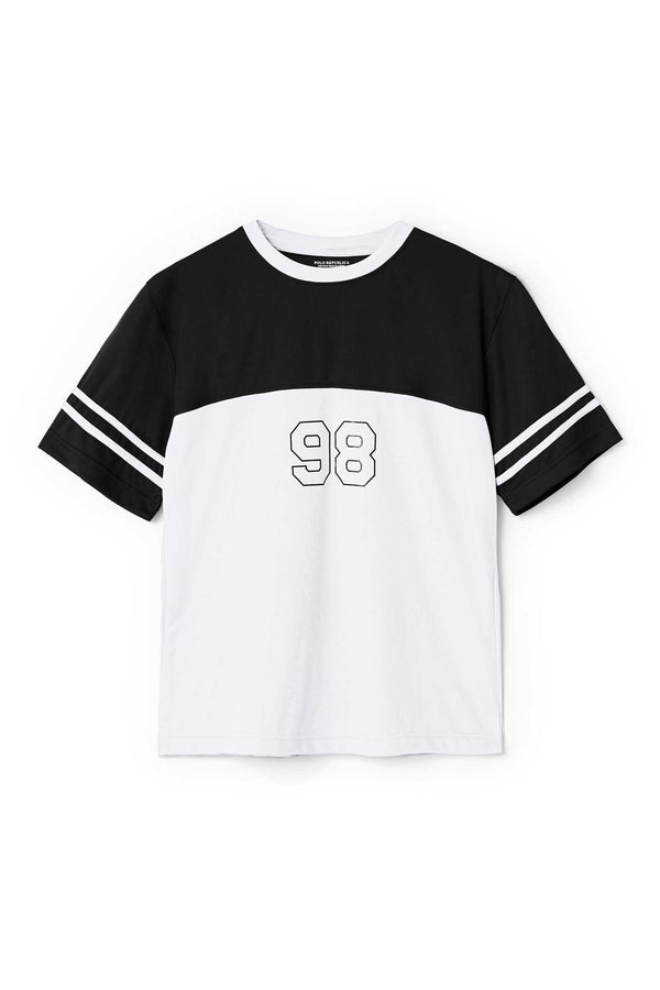 Elo Polo Republica Men's 98 Activewear Oversized Tee Shirt White & Black