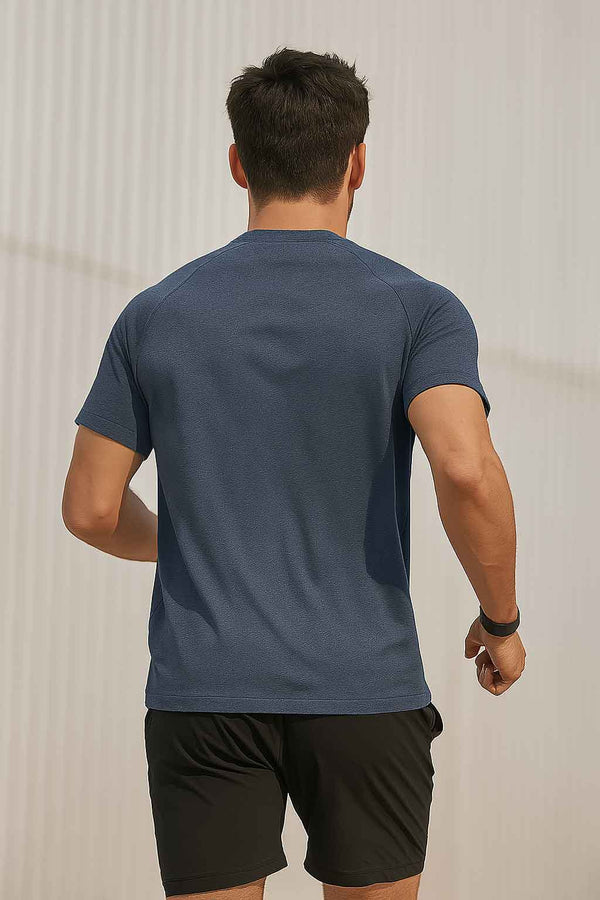 Elo Polo Republica Men's Activewear Premium Tee Shirt Navy Melange