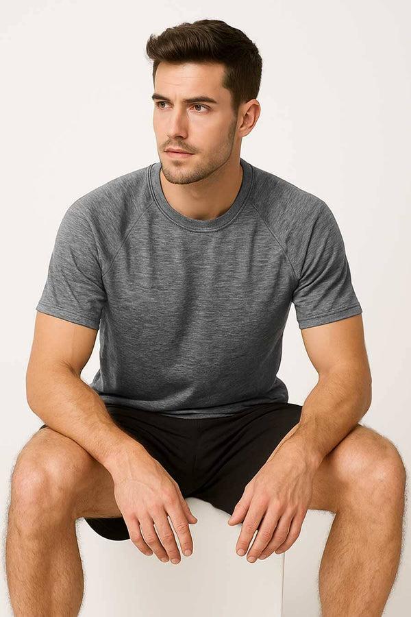 Elo Polo Republica Men's Activewear Tee Shirt Grey Marl