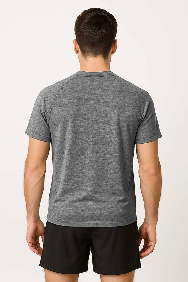 Elo Polo Republica Men's Activewear Tee Shirt Grey Marl