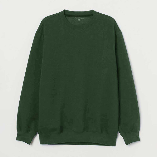 elo Polo Republica Men's Astrakhan Fleece Sweat Shirt Bottle Green
